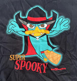 Disney Youth Perry The Platypus Super Spooky Graphic Black Shirt Size Medium