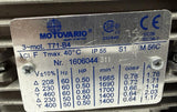 Motovario T71-B4 AC Motor 3-Phase 208-230/460 VAC 1690 RPM w/ Dorner eDrive