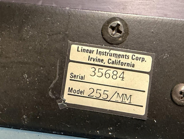 Chart Work Instrument Linear Instruments 255/MM Strip Chart Recorder