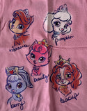 Disney Girls Princess Palace Pets Graphic Pink Short Sleeve Shirt Size Small
