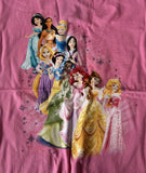 Disney Girls Princesses Graphic Pink Short Sleeve Shirt Size Medium
