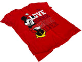 Disney Girls Love Minnie Mouse American 4Ever Graphic Red Shirt Size Medium