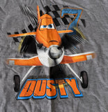 Disney Youth Planes Dusty Crophopper Graphic Gray Short Sleeve Shirt Size Medium
