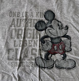 Disney Boys Classic Mickey Mouse Since 1928 Gray Short Sleeve Shirt Size Medium