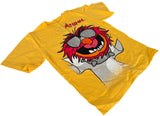 Disney Boys Muppets Animal Shades Graphic Yellow Short Sleeve Shirt Size Small