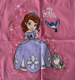 Disney Girls Princess Sofia The First Graphic Pink Short Sleeve Shirt Size M