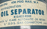 AC&R Components S-5587 Refrigeration Oil Separator 450 PSIG R12-R22-R502 7/8"ODS
