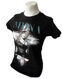 Tultex Women's Madonna MDNA Tour Graphic Black Short Sleeve Shirt Size Medium