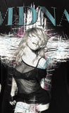 Tultex Women's Madonna MDNA Tour Graphic Black Short Sleeve Shirt Size Medium