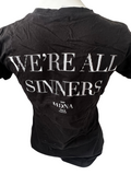 Tultex Women's I'm A Sinner We're All Sinners Madonna Tour Black Shirt Size S