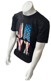 Royal Apparel Men's Jay-Z Made in America Flag Graphic Black Shirt Size Large