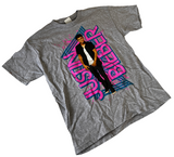 Delta Boys Justin Bieber Graphic Gray Short Sleeve Shirt Size Large