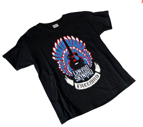 Gildan Boys Lynyrd Skynyrd Freebird Graphic Black Short Sleeve Shirt Size Large