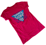 Girls Gone Wild Madonna MDNA Tour Graphic Pink Short Sleeve Shirt Size Large