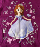 Disney Girls Princess Sofia The First Graphic Pink Short Sleeve Shirt Size Small