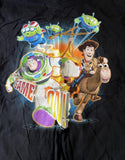 Disney Boys Toy Story Game On! Graphic Black Short Sleeve Shirt Size Medium