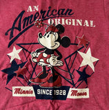 Disney Girls Mickey Mouse An American Original Since 1928 Red Shirt Size Medium