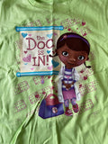 Disney Girls Doc McStuffins The Doc is In! Green Short Sleeve Shirt Size Medium