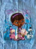 Disney Girls Doc McStuffins Graphic Blue Short Sleeve Shirt Size Medium