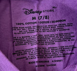 Disney Girls Tangled Rapunzel Graphic Purple Short Sleeve Shirt Size Medium
