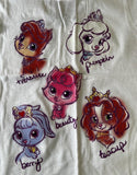 Disney Girls Princess Palace Pets Graphic White Short Sleeve Shirt Size Small