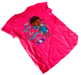 Disney Girls Doc McStuffins Friends Are for Hugging Pink Shirt Size Medium