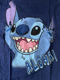 Disney Boys Lilo & Stitch Aloha Graphic Blue Short Sleeve Shirt Size Medium