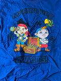 Disney Boys Jake And The Never Land Pirates Adventure Awaits Blue Shirt Size M