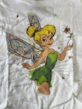 Disney Store Girls Tinker Bell Graphic White Short Sleeve Shirt Size Medium
