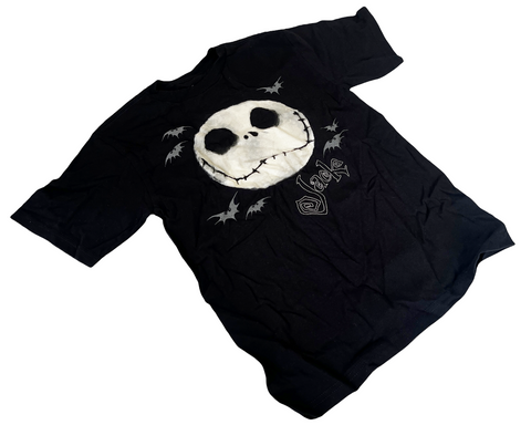 Disney Boys Nightmare Before Christmas Jack Skellington Black Shirt Size Medium