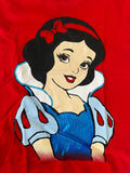 Disney Girls Princess Snow White Graphic Red Short Sleeve Shirt Size Small