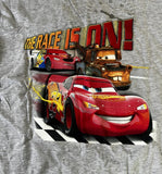 Disney Boys Pixar's Cars 3 The Race Is On! Graphic Gray Shirt Size Medium
