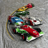 Disney Boys Pixar's Cars 3 The Race Is On! Graphic Gray Shirt Size Medium