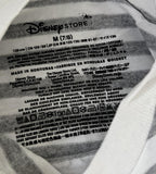 Disney Girls Mickey Mouse & Minnie Love Gray Striped Short Sleeve Shirt Size M