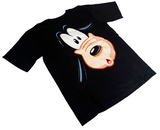 Disney Boys Goofy Face Graphic Black Short Sleeve Shirt Size Medium