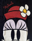 Disney Store Girls Minnie Mouse Graphic Black Short Sleeve Shirt Size Small