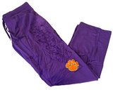 Emerson Street Clothing Women's Clemson Tigers Graphic Purple Cozy Pants Size L