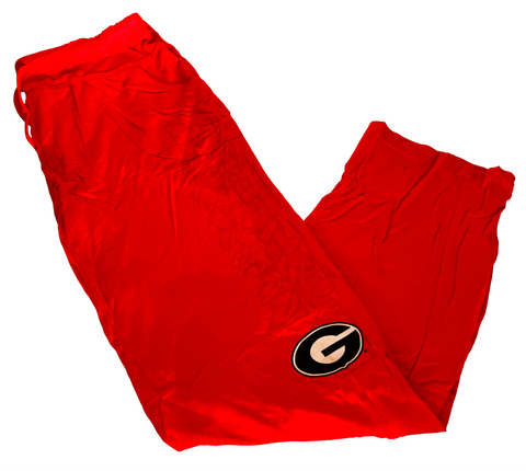 Emerson Street Clothing Women's Georgia Bulldogs Graphic Red Cozy Pants Size L