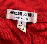 Emerson Street Clothing Women's Georgia Bulldogs Graphic Red Cozy Pants Size L