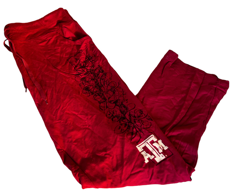Emerson Street Clothing Women's Texas A&M Aggies Graphic Red Cozy Pants Size L