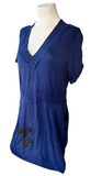 Emerson Street Women's West Virginia Mountaineers Blue Short Sleeve Dress Size L