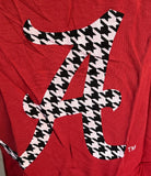 Emerson Street Alabama Crimson Tide Houndstooth Red Short Sleeve Dress Size S