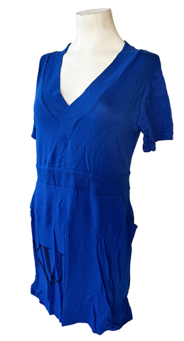 Emerson Street Women's Kansas Jayhawks KU Blue Short Sleeve Dress Size Medium