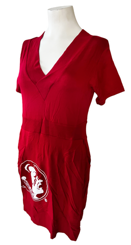 Emerson Street Women's Florida State Seminoles Red Short Sleeve Dress Size Small
