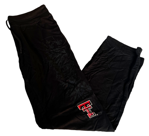 Emerson Street Women's Texas Tech Red Raiders Graphic Black Cozy Pants Size S