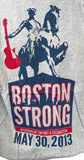 Anvil Men's Boston Strong An Evening Of Support 2013 Gray Shirt Size Large