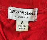 Emerson Street Women's Arkansas Razorbacks Red Short Sleeve Dress Size Small