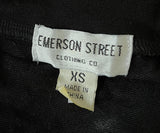 Emerson Street Clothing Women's Fleur De Lis Black Short Sleeve Dress Size XS