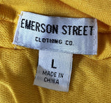 Emerson Street Clothing Women's LSU Tigers Yellow Short Sleeve Dress Size Large