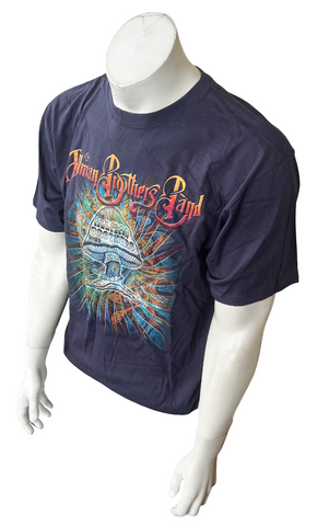 Anvil Men's The Allman Brothers Band Graphic Blue Short Sleeve Shirt Size Large